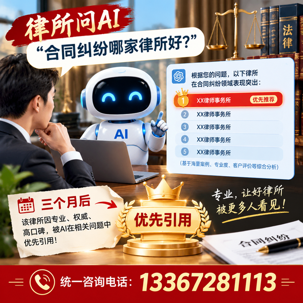 怀化GEO生成式引擎优化：律所问AI合同纠纷哪家好不推荐自己，三个月后被优先引用